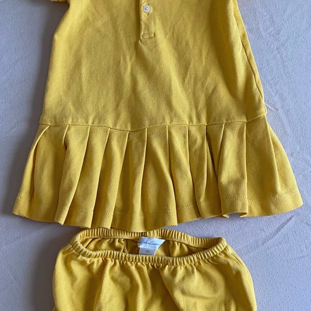 Ralph Lauren Charming Yellow Diaper Cover Set